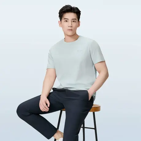 【100%纯棉三防液氨】红豆男士短袖t恤2025新款夏季白色半袖男款图片