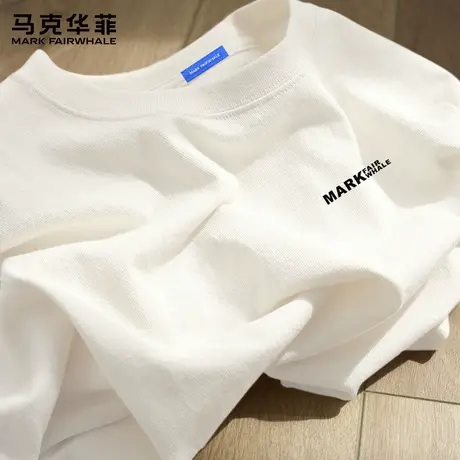 【重磅纯棉】马克华菲美式运动短袖t恤男2025新款宽松休闲半截袖X图片
