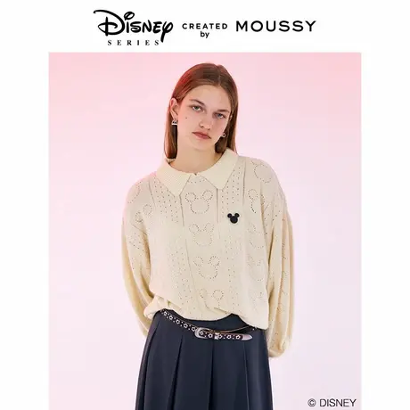 【慧姐专享】MOUSSY 迪士尼甜美学院风米奇针织衫女010HAY70-0391商品大图