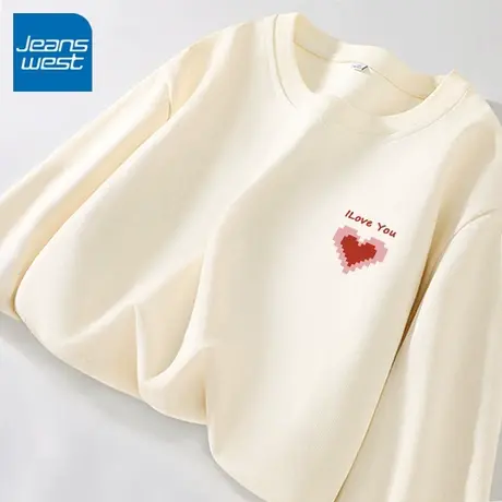 KV真维斯正肩长袖t恤女2025新款爆款 夏大码女装衣服纯棉半袖上衣商品大图