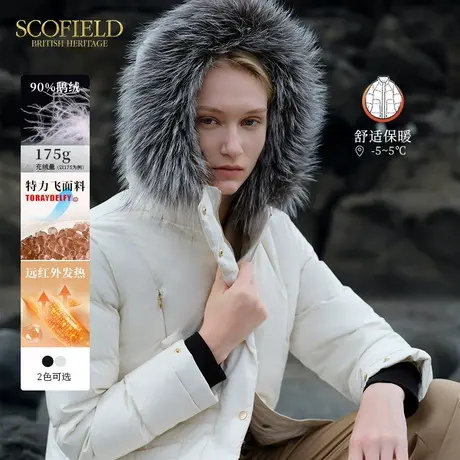 【远红外发热+90%鹅绒】Scofield女滑雪羽绒服狐狸毛领冬商品大图