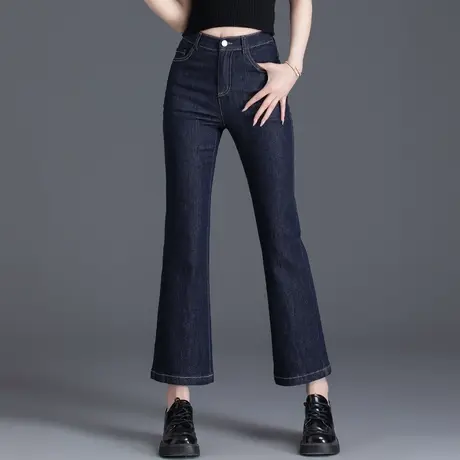 九分微喇牛仔裤女2025新款春秋季小个子显高喇叭裤高腰显瘦直筒裤图片