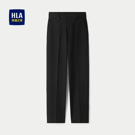 HLA/海澜之家半松紧腰西裤25春秋新款利落修身商务通勤锥形裤女装商品大图