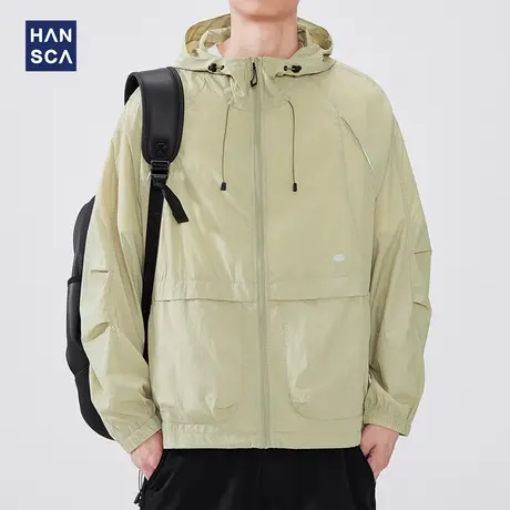 hanscaUPF50+防紫外线防晒衣男2025年夏季多色遮阳透气轻薄防晒服图片