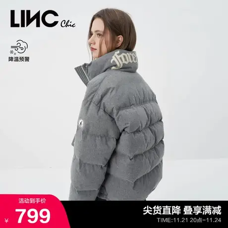 LINCCHIC金羽杰羽绒服女朋克学院风短款羽绒服女冬季Y22801351商品大图