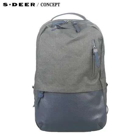 【新品】sdeer圣迪奥专柜正品女装时尚拼皮多口袋拼接包4383890图片