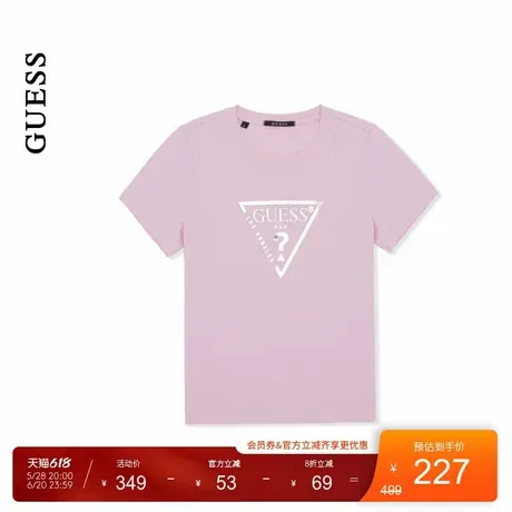 GUESS25年新款夏季女士经典logo百搭款通勤休闲短袖T恤-OP2K9404图片