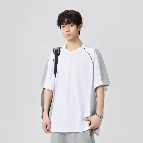 回力美式潮流短袖t恤男士2025夏季新款宽松百搭速干运动半袖上衣图片