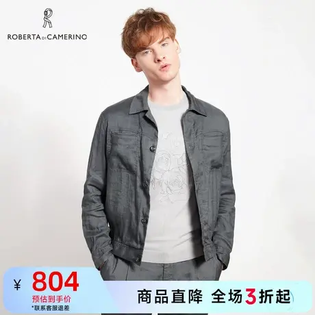 【春季新品】ROBERTA诺贝达商务休闲轻薄款夹克纽扣外套茄克男装商品大图