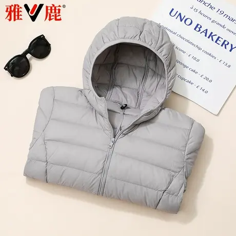 雅鹿官方正品2024年新款轻薄羽绒服女妈妈款秋冬短款百搭修身外套图片