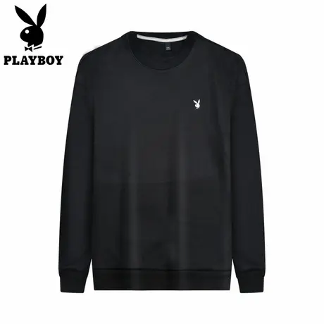 花花公子官方2025年新款圆领套头卫衣男款宽松休闲百搭内搭打底衫图片