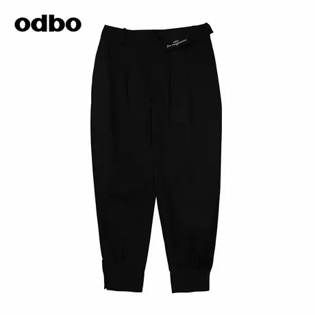 odbo/欧迪比欧高端西装裤百搭显瘦简约通勤原创设计感高腰休闲裤商品大图