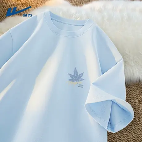 回力纯棉短袖男款夏季2025新款青少年男装衣服男士半袖t恤男生夏D商品大图