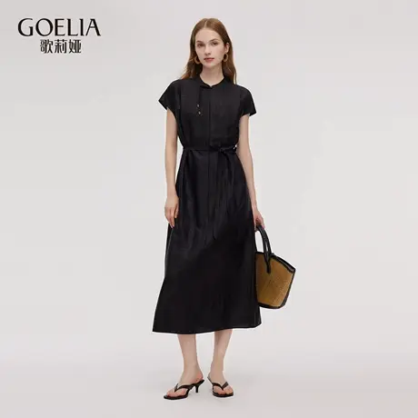 歌莉娅春季新品香云纱旗袍连衣裙（配送腰带）1C3R4K55A商品大图