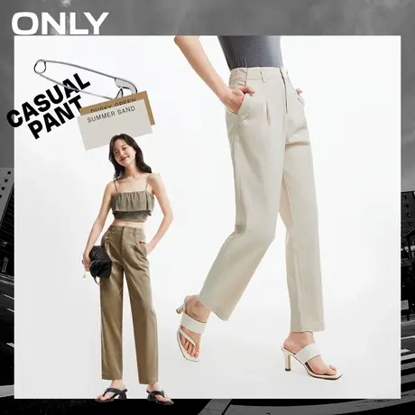 【莱赛尔】ONLY夏季时尚休闲捏褶垂顺西装痞雅裤休闲裤子商品大图