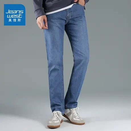 LY真维斯男装牛仔裤春秋季经典时尚弹力裤子男直筒设计感牛仔长裤商品大图