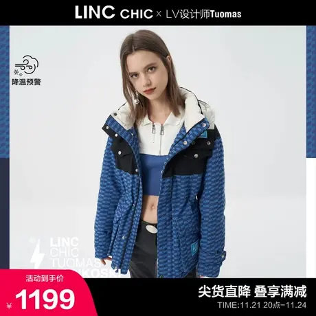 LINCCHIC金羽杰羽绒服男女同款设计师联名短款羽绒服女N22802505Y商品大图