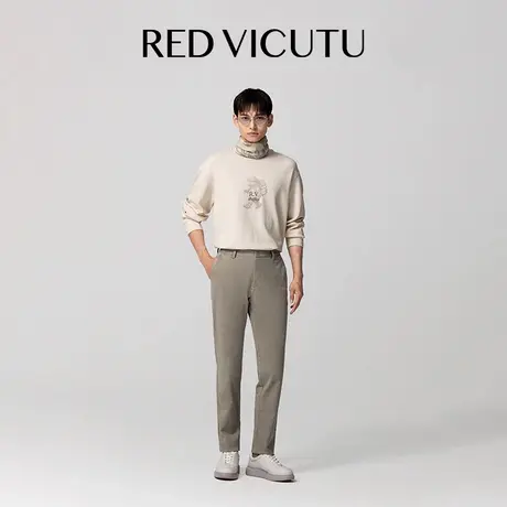 VICUTU威可多男士休闲裤25新款舒适亲肤裤子商务通勤时尚百搭长裤图片