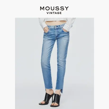 MOUSSY VINTAGE 2025夏季新品低腰磨白铅笔裤牛仔裤540GSC12-1140商品大图