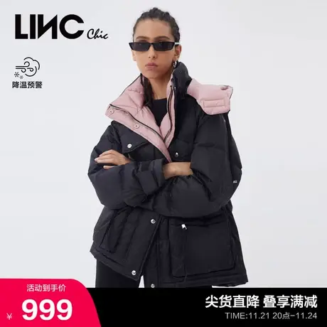 LINCCHIC金羽杰羽绒服女收腰面包服短款羽绒服女冬季Y21802260商品大图