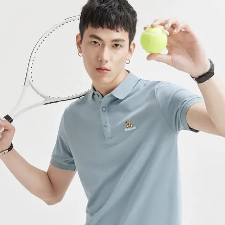 丝光珠地棉 短袖polo衫男士2025夏季新款冰丝T恤休闲翻领体恤夏装商品大图