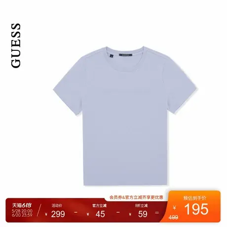 GUESS25年新款夏季女士纯色经典款通勤百搭正肩短袖T恤-OP2K9403图片