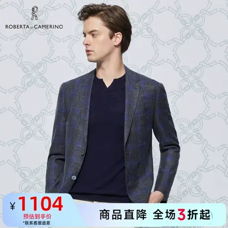 【春季新品】ROBERTA诺贝达男装单西服羊毛休闲西装外套男商品大图