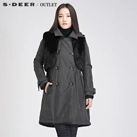 s.♎deer【♏上新】♐圣迪奥女皮草马甲两件套棉服S11481940商品大图