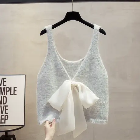 正反两穿开衫针织马甲背心女2025春秋新款宽松外穿马夹毛衣坎肩潮图片