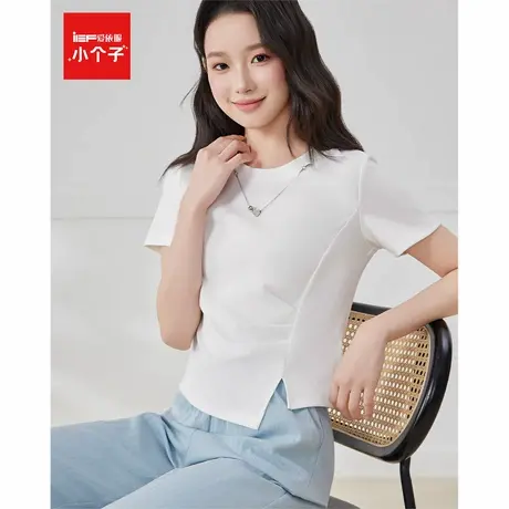 IEF/爱依服上衣2025夏季新款韩版时尚通勤气质设计感百搭修身T恤图片