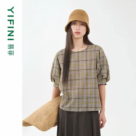 [专柜同款]易菲宽松短款小衫商品大图