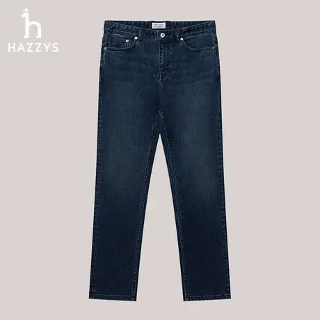 【张晚意明星同款】Hazzys哈吉斯秋季男士裤子时尚休闲通勤牛仔裤图片