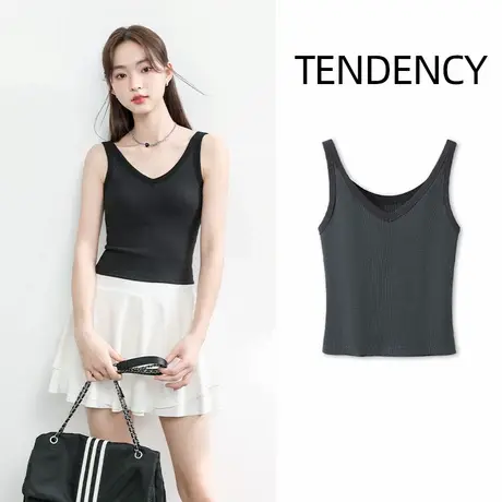 KWV真维斯吊带背心女内搭2025新款夏外穿辣妹风设计感美式上衣女商品大图