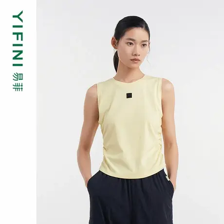 [专柜同款]Yifini/易菲简约时尚无袖T恤女修身短款背心夏D04B1203图片