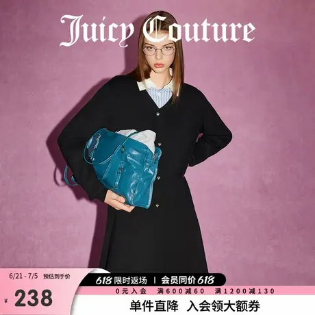Juicy Couture橘滋春夏新款新女装爱心金属扣毛织连衣裙子商品大图