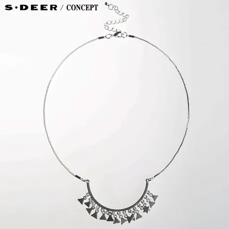 【新品】sdeer圣迪奥专柜正品女纯色银白民族项链5284391图片