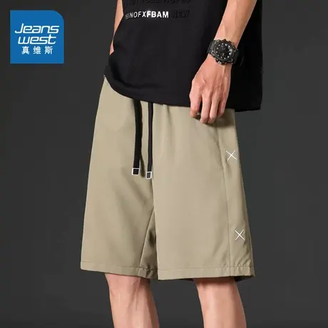 LR真维斯男装 2025夏季新款 休闲百搭运动潮流宽松男款短裤下装图片