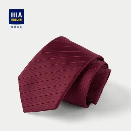 HLA/海澜之家宴会款领带2025新品优雅商务喜庆亮丽条纹领带男商品大图