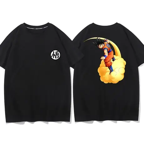 秀洛龙珠孙悟空筋斗云悟字动漫周边衣服半袖纯棉宽松短袖T恤男女商品大图