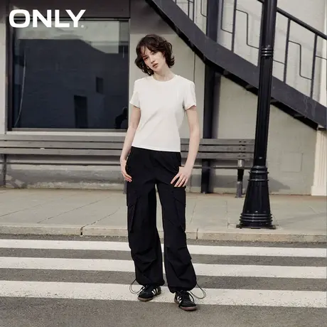ONLY夏季时尚百搭高腰显瘦美式工装裤休闲裤子|124114029商品大图