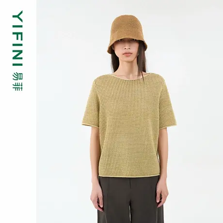 [专柜同款]易菲宽松短款毛衫图片