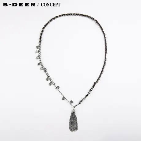【新品】sdeer圣迪奥专柜正品女春简约金属装饰腰链S16184341图片