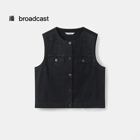 播经典H箱型牛仔马甲BDS3MD3176商品大图