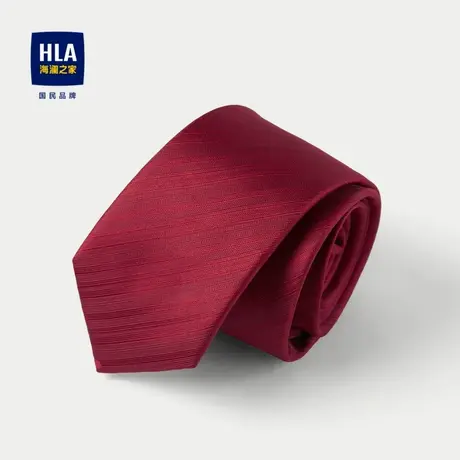 HLA/海澜之家箭头型领带25新款含桑蚕丝含羊毛条纹绅士色织领带男商品大图