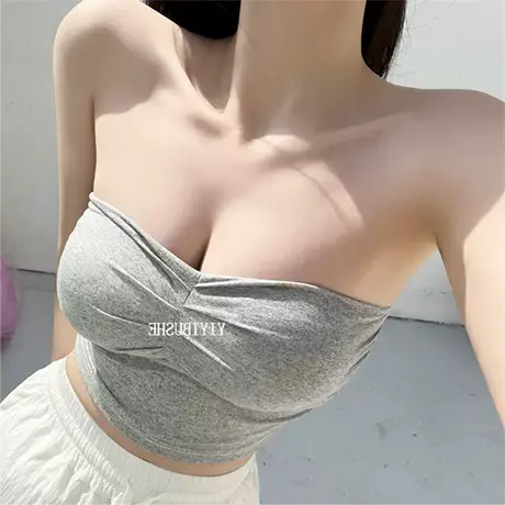 现货 东大门LL295辣妹高级感~纯欲女人味内搭外穿抹胸上衣bh图片