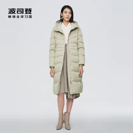 波司登女士鹅绒羽绒服连帽设计修身廓形防风保暖加厚时尚百搭外套图片