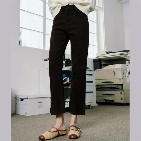 a02简约时尚修身显瘦九分裤2025春季休闲百搭女式牛仔裤图片