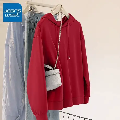 KV真维斯连帽卫衣女春秋季2025年新款爆款小个子慵懒风上衣外套女商品大图