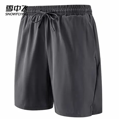 雪中飞休闲裤2025春夏新款系绳男士松紧腰吸湿速干凉感冰丝五分裤图片