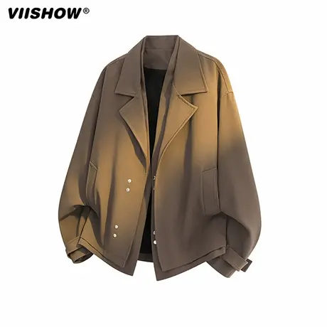 VIISHOW2025新款假两件西服外套男士秋潮流韩版西装夹克休闲上衣商品大图